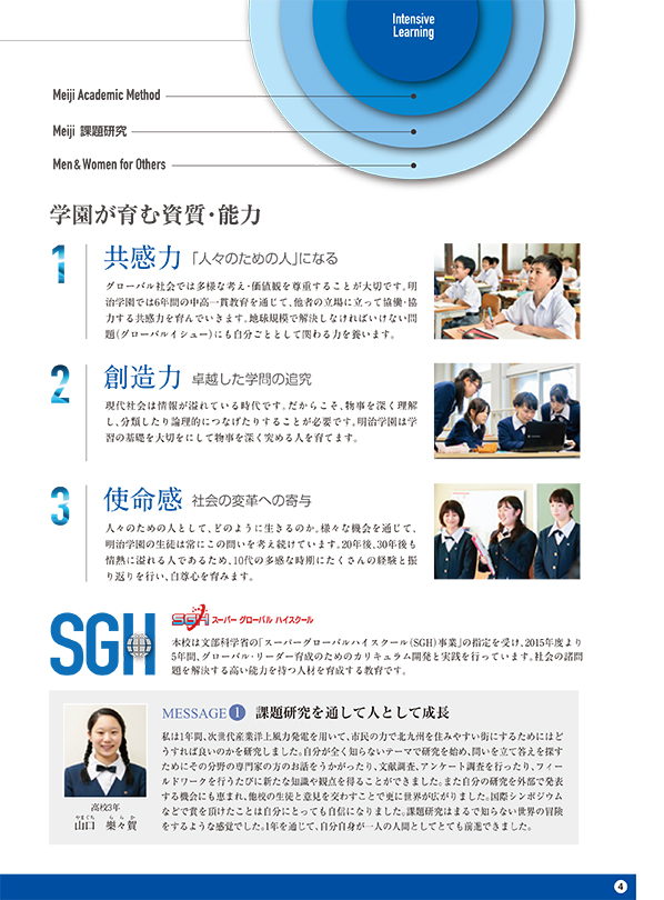 中学高等学校 学校案内　SGHについて